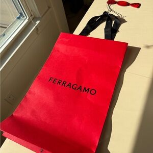 Salvatore Ferragamo Red Gift Bag